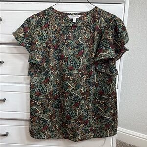 Paisley Print Women's Top Size Medium - Multicolor